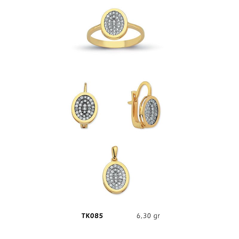 Beelo Gold 14K Altın Üçlü Set BGTKH085
