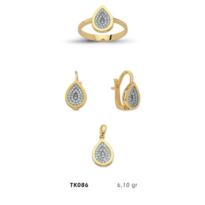 Beelo Gold 14K Altın Üçlü Set BGTKH086