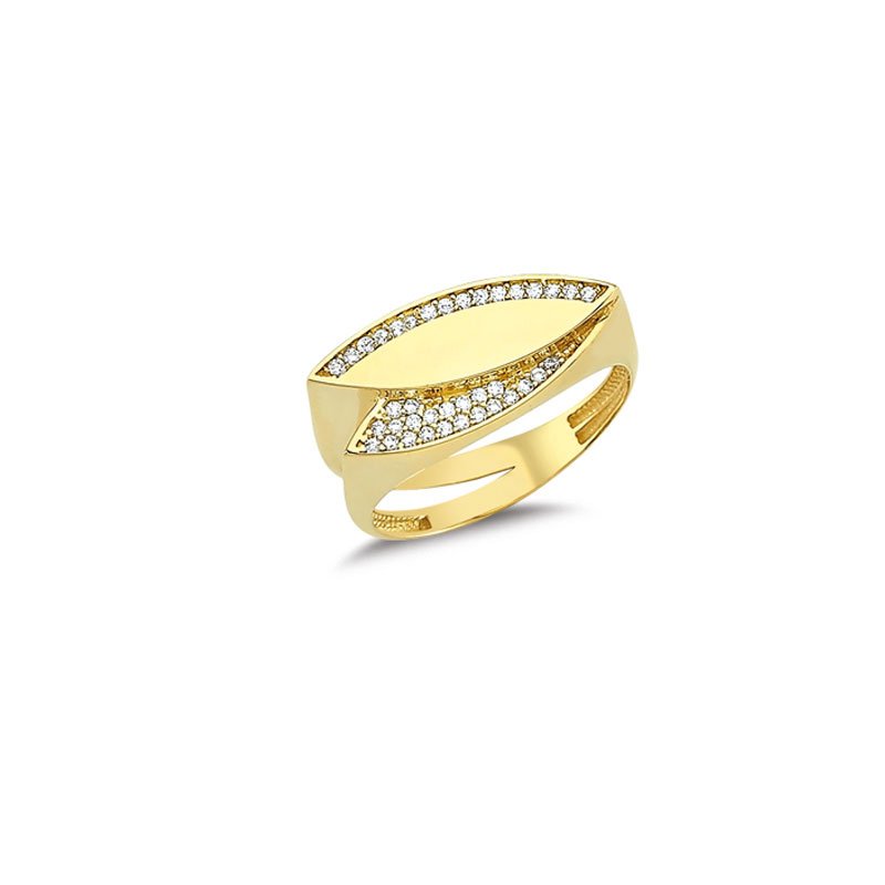 Beelo Gold 14K Altın Taşlı Yüzük