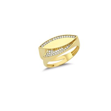 Beelo Gold 14K Altın Taşlı Yüzük