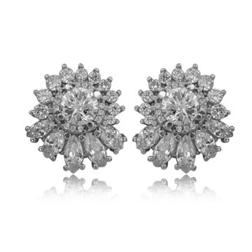 925K Gümüş Baget  Tasarım  Küpe