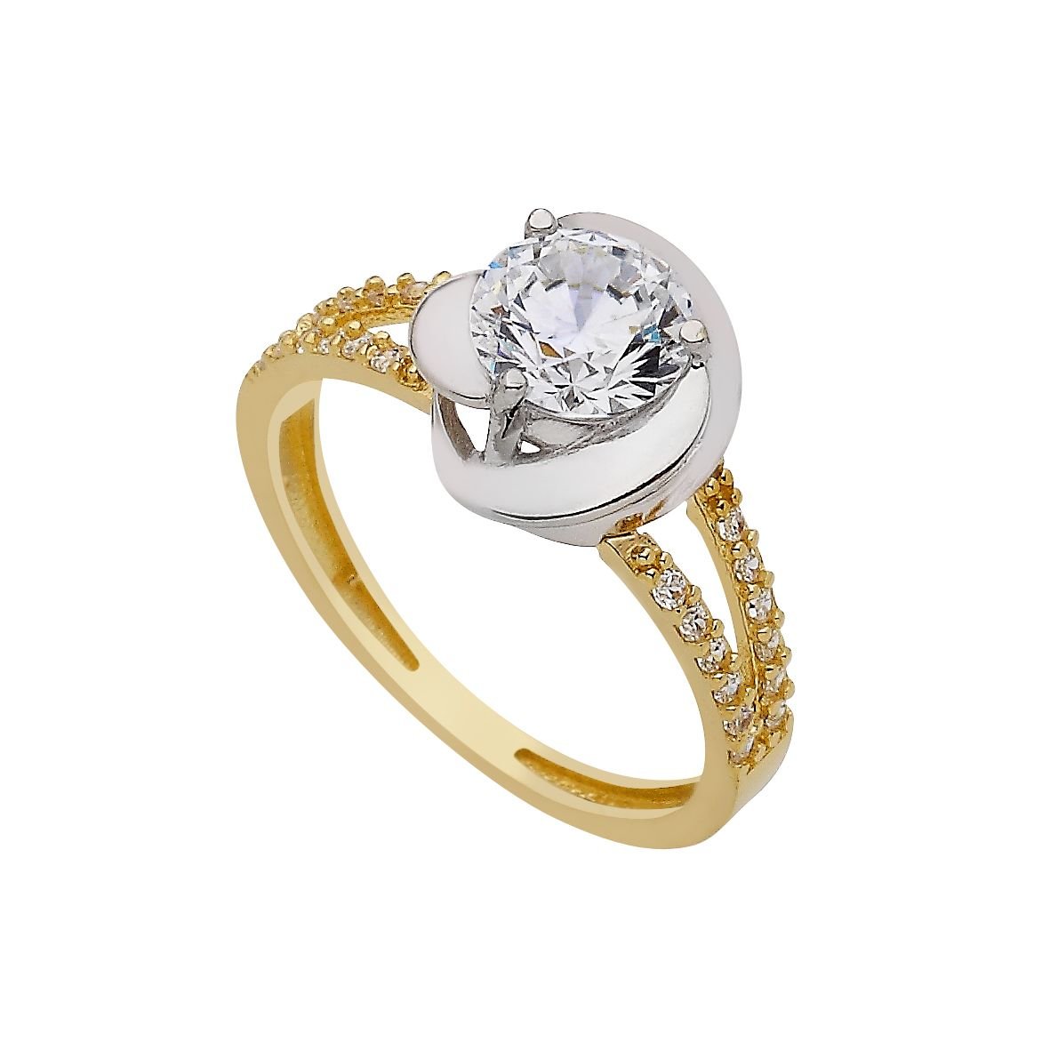 Beelo Gold 14K Altın Tek Taş Yüzük TYTT007