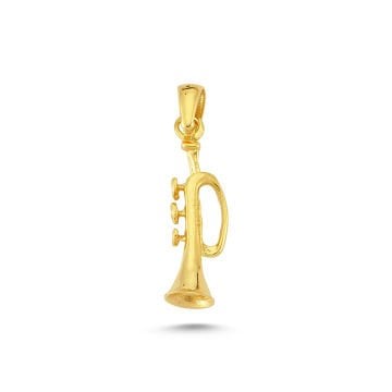 Beelo Gold 14K Altın Trompet Kolye Ucu