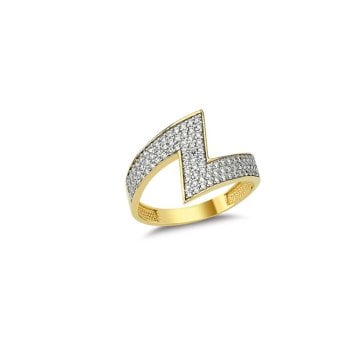 Beelo Gold 14K Altın Taşlı Yüzük