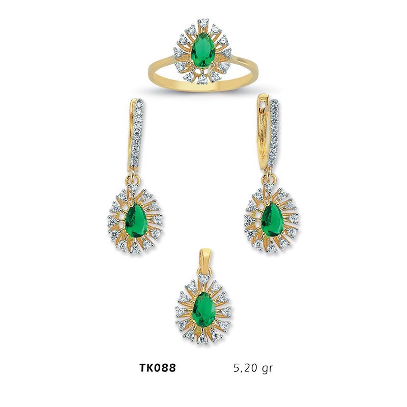 Beelo Gold 14K Altın Üçlü Set BGTKH088