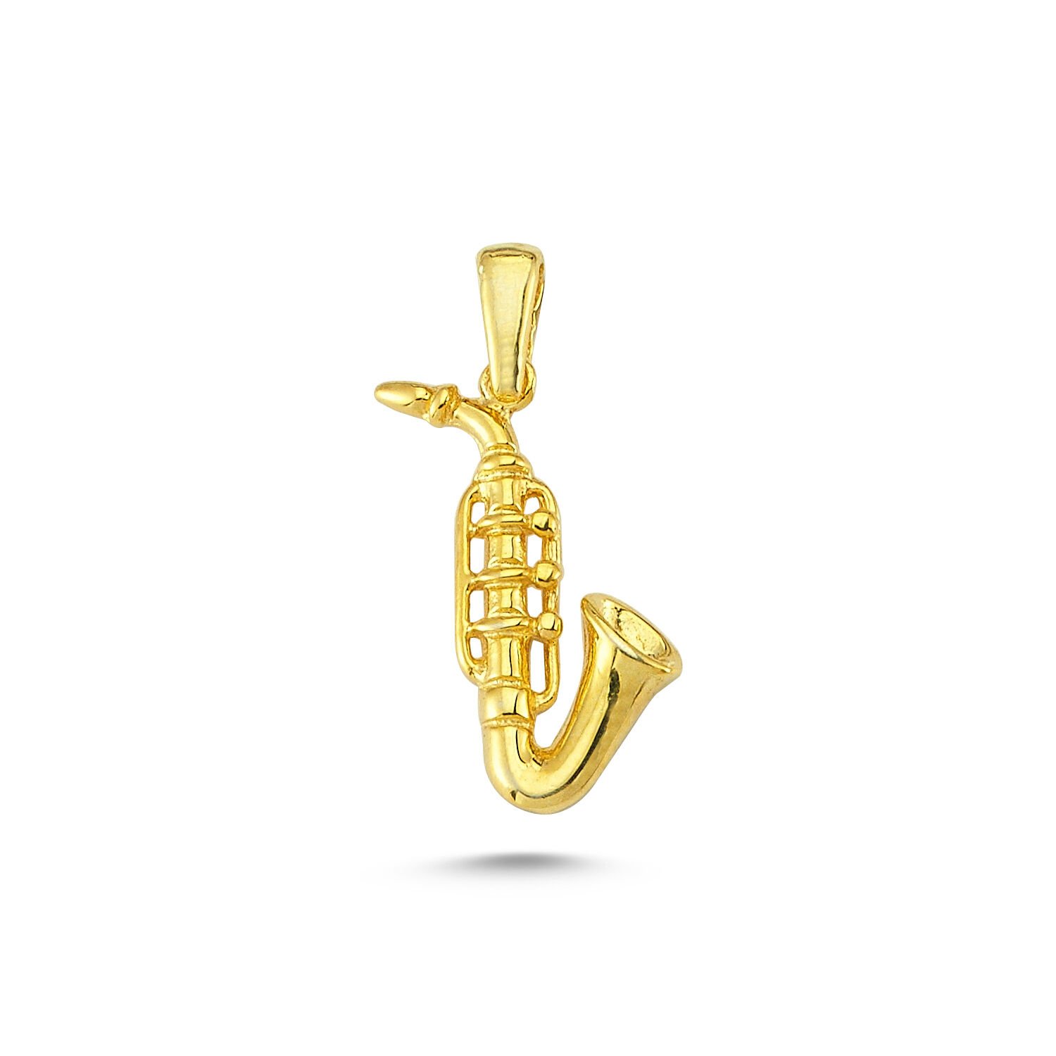 Beelo Gold 14K Altın Saksafon Kolye Ucu