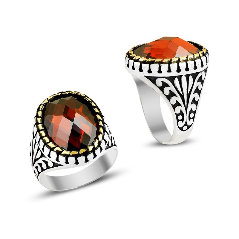 Beelo Silver 925K Gümüş Zirkon Erkek Yüzük