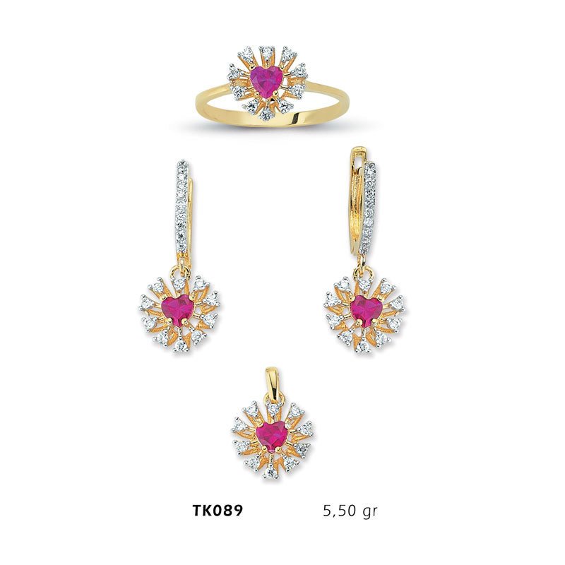 Beelo Gold 14K Altın Üçlü Set BGTKH089