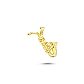 Beelo Gold 14K Altın Saksafon Kolye Ucu