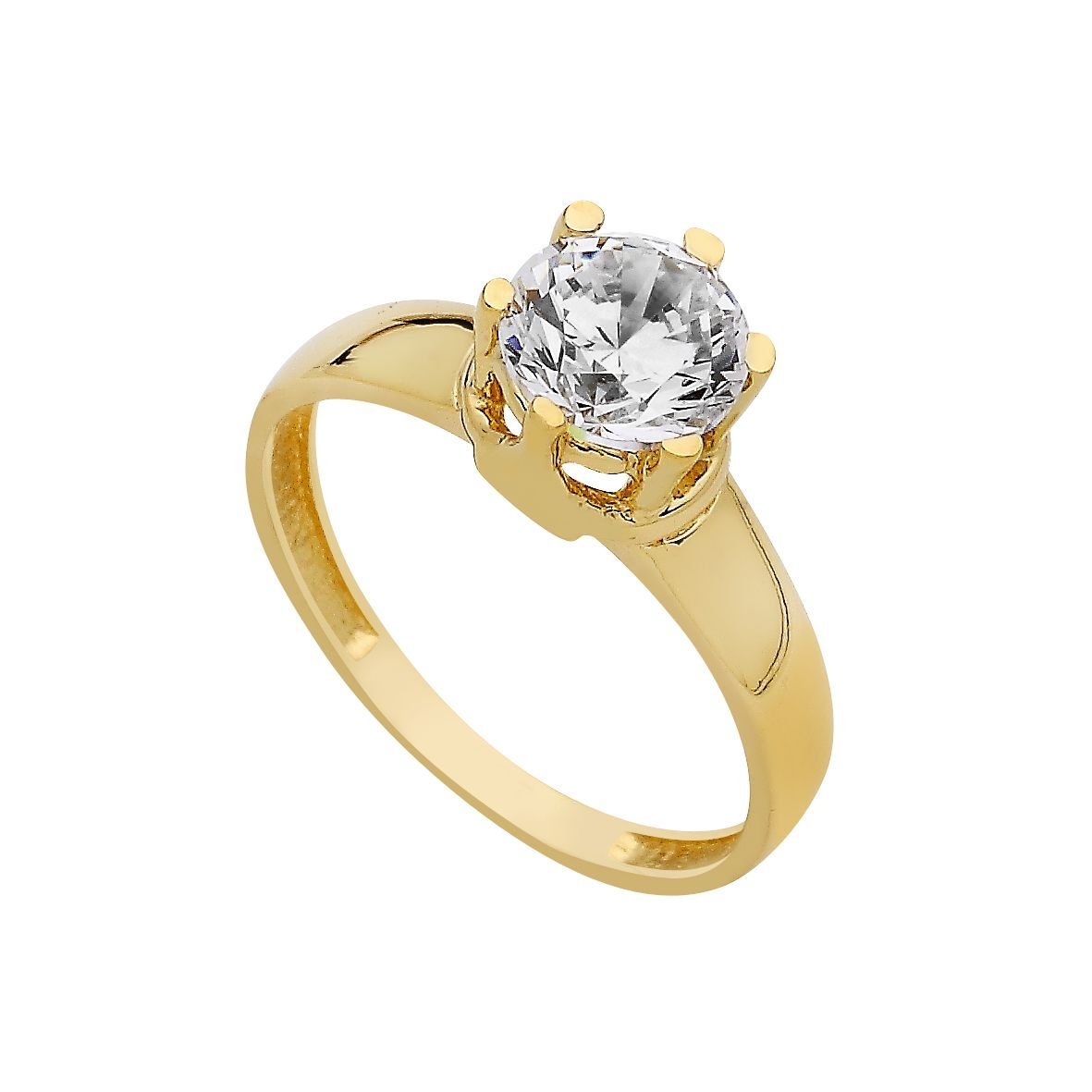 Beelo Gold 14K Altın Tek Taş Yüzük TYTT010