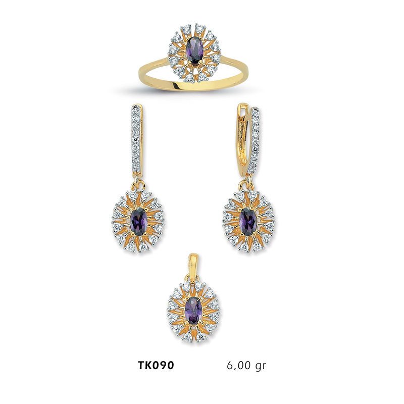 Beelo Gold 14K Altın Üçlü Set BGTKH090