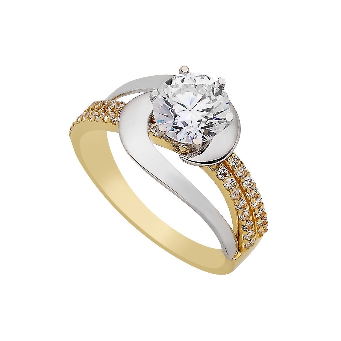 Beelo Gold 14K Altın Tek Taş Yüzük TYTT011