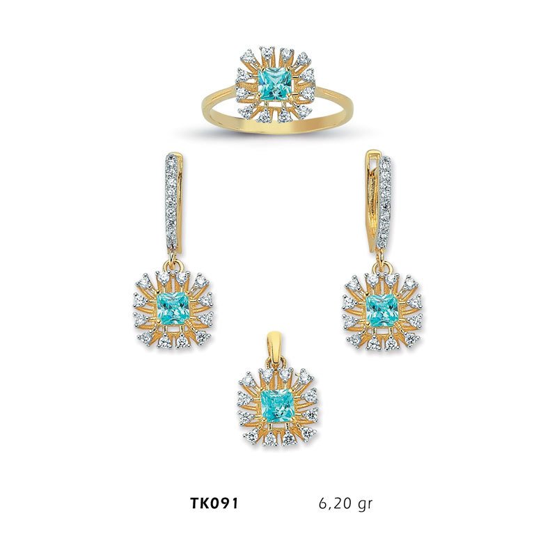 Beelo Gold 14K Altın Üçlü Set BGTKH091