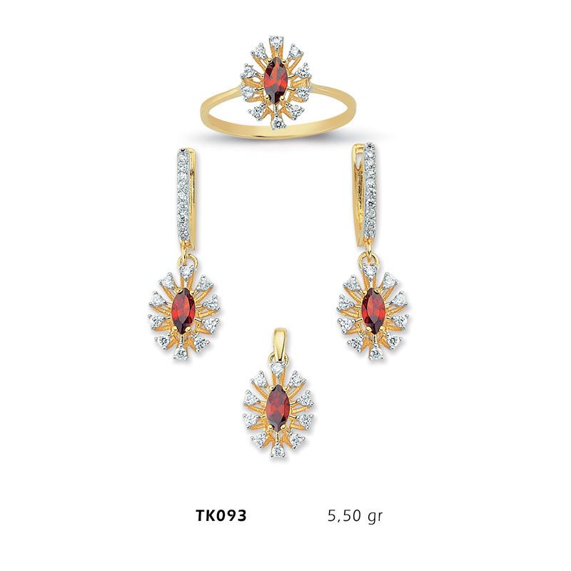 Beelo Gold 14K Altın Üçlü Set BGTKH093