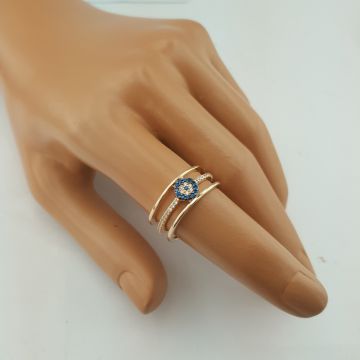 Beelo Gold 14K Altın Nazar Göz Tasarım Yüzük