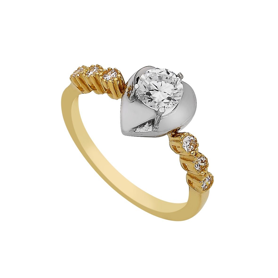 Beelo Gold 14K Altın Tek Taş Yüzük TYTT015