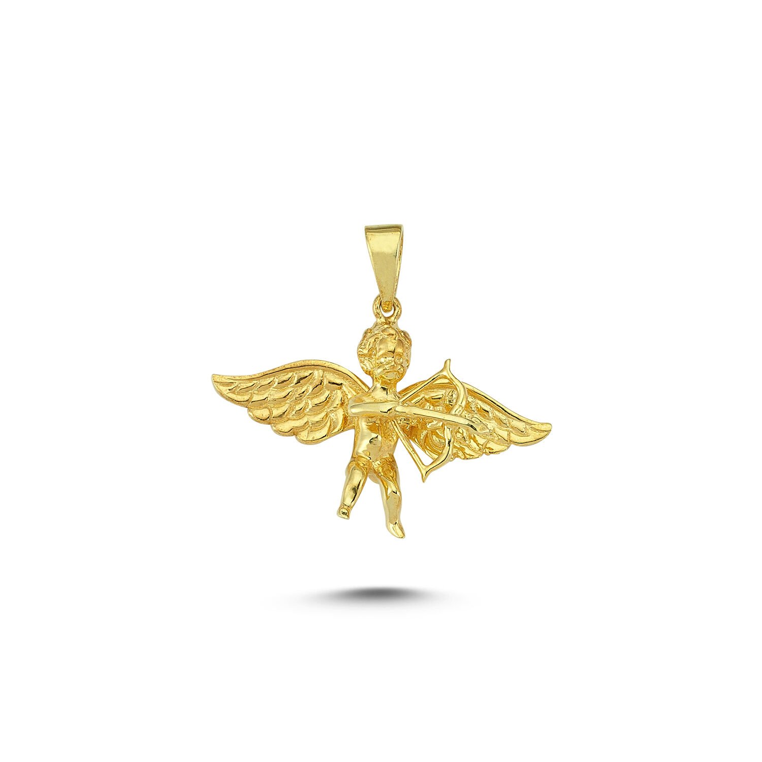 Beelo Gold 14K Altın Oklu Melek Kolye Ucu