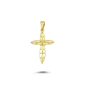 Beelo Gold 14K Altın Haç Özel Tasarım Kolye Ucu