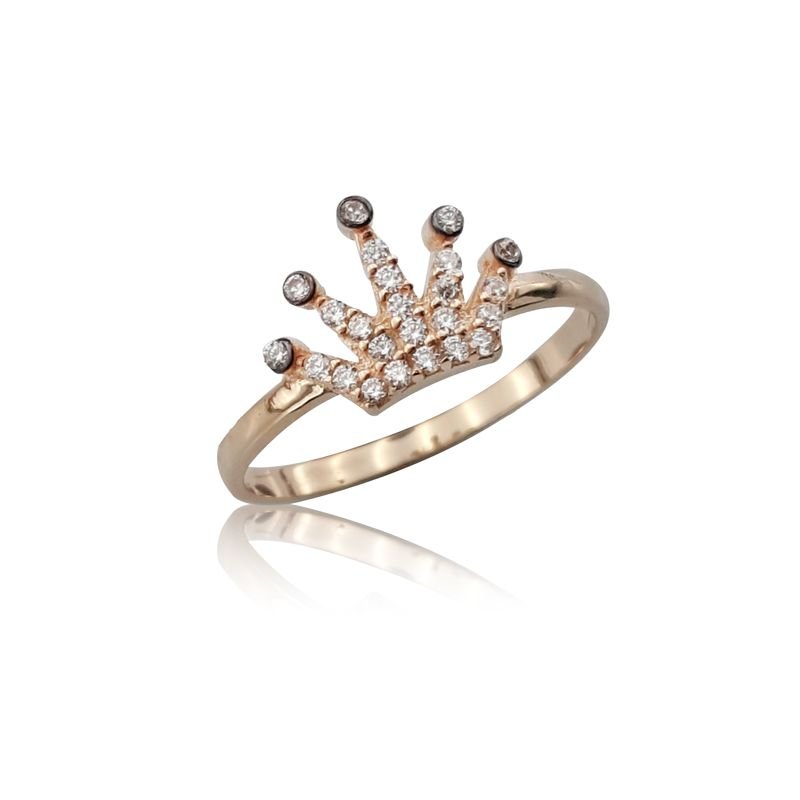 Beelo Gold 14K Altın Kral Tacı Tasarım Yüzük