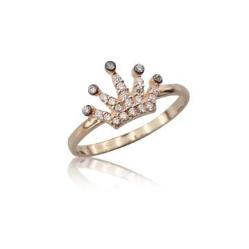 Beelo Gold 14K Altın Kral Tacı Tasarım Yüzük