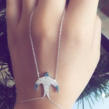 Beelo Silver 925K Gümüş Tasarım Kartal Şahmeran Bileklik