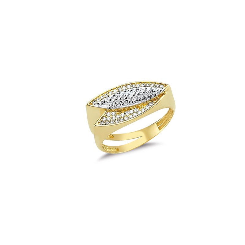 Beelo Gold 14K Altın Taşlı Yüzük