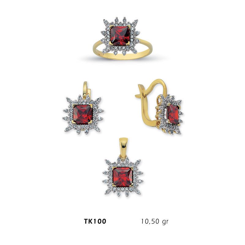 Beelo Gold 14K Altın Üçlü Set BGTKH100