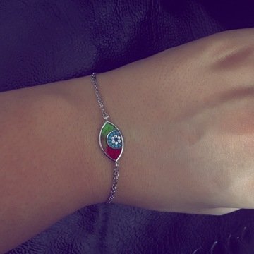 Beelo Silver 925K Gümüş Tasarım Nazar  Bileklik