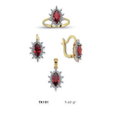 Beelo Gold 14K Altın Üçlü Set BGTKH101