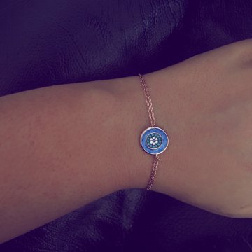 Beelo Silver 925K Gümüş Tasarım Nazar  Bileklik