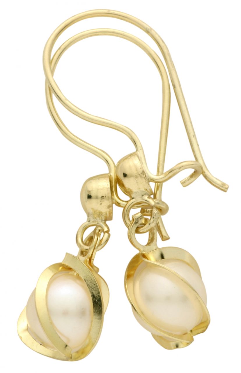 Beelo Gold 14K Altın İnci Küpe