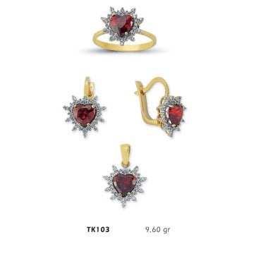 Beelo Gold 14K Altın Üçlü Set BGTKH103