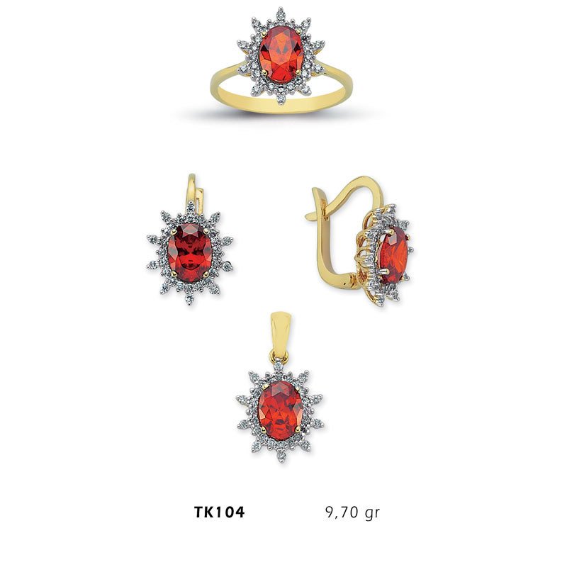 Beelo Gold 14K Altın Üçlü Set BGTKH104