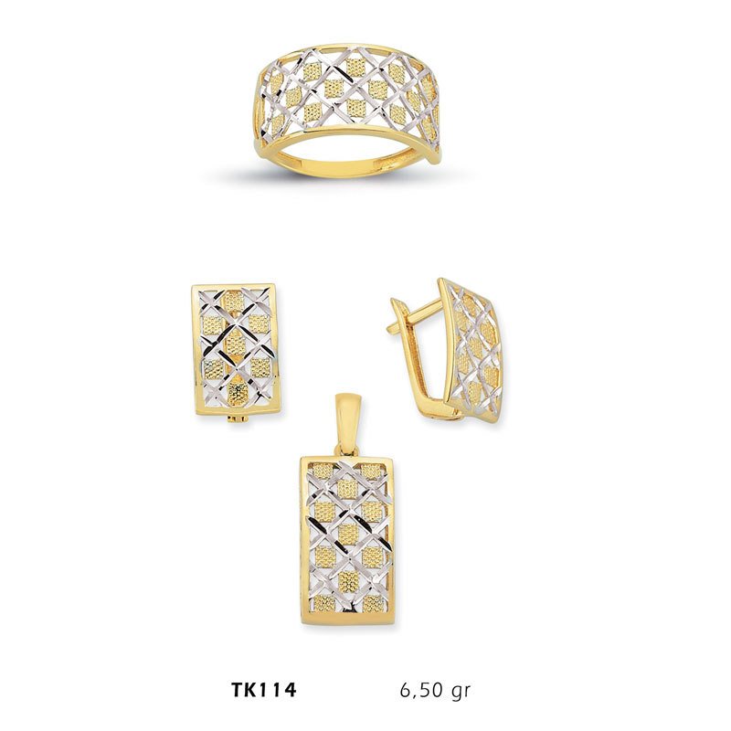 Beelo Gold 14K Altın Üçlü Set BGTKH114