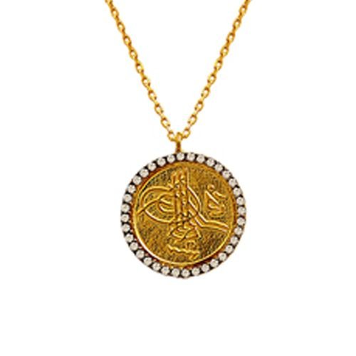 Beelo Gold 14K Altın Osmanlı Tuğrası Kolye BGKL112
