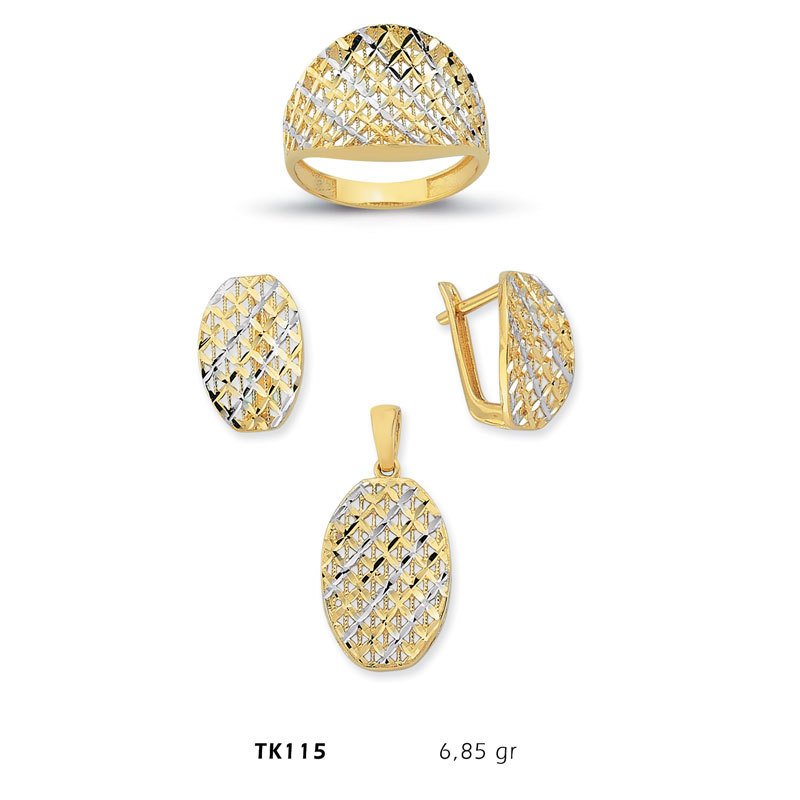 Beelo Gold 14K Altın Üçlü Set BGTKH115