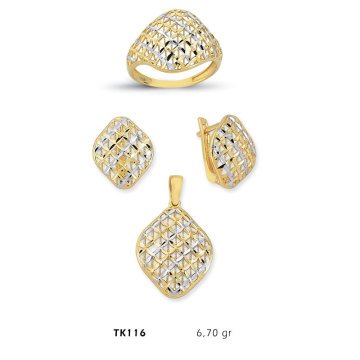 Beelo Gold 14K Altın Üçlü Set BGTKH116