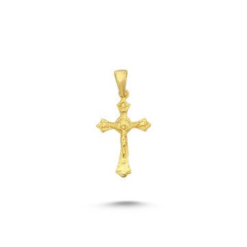 Beelo Gold 14K Altın Haç Özel Tasarım Kolye Ucu