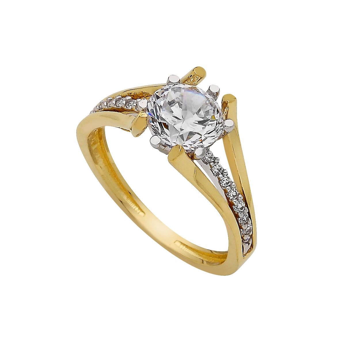 Beelo Gold 14K Altın Tek Taş Yüzük TYTT038