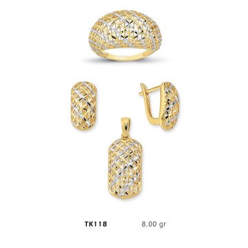 Beelo Gold 14K Altın Üçlü Set BGTKH118