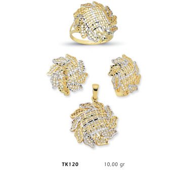 Beelo Gold 14K Altın Üçlü Set BGTKH120