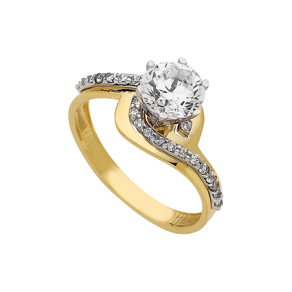 Beelo Gold 14K Altın Tek Taş Yüzük TYTT042