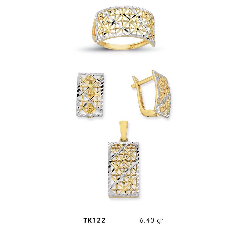 Beelo Gold 14K Altın Üçlü Set BGTKH122