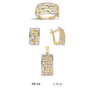 Beelo Gold 14K Altın Üçlü Set BGTKH122