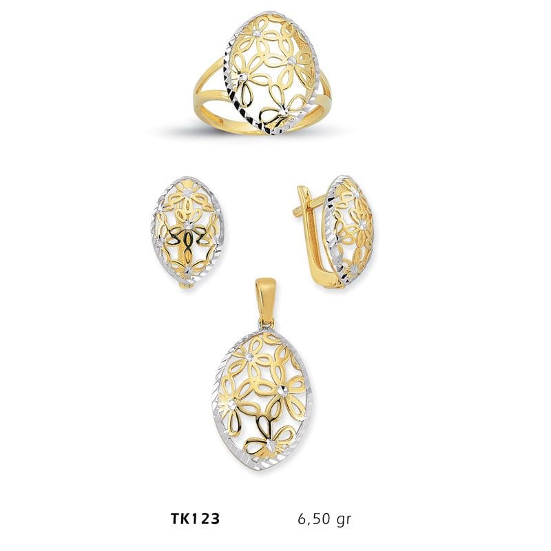 Beelo Gold 14K Altın Üçlü Set BGTKH123