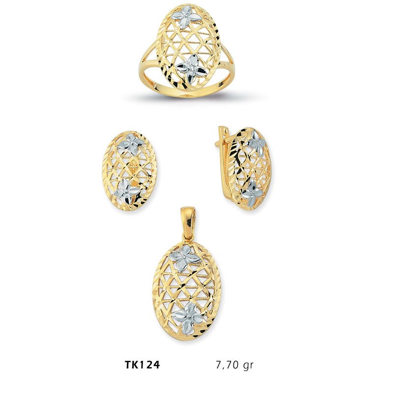 Beelo Gold 14K Altın Üçlü Set BGTKH124