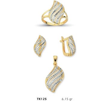 Beelo Gold 14K Altın Üçlü Set BGTKH125