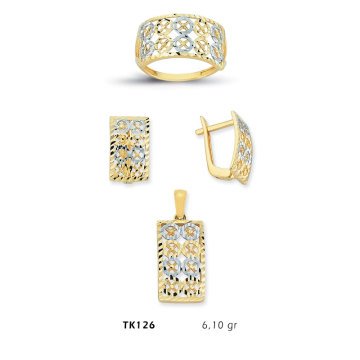 Beelo Gold 14K Altın Üçlü Set BGTKH126