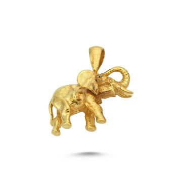 Beelo Gold 14K Altın Fil Kolye Ucu