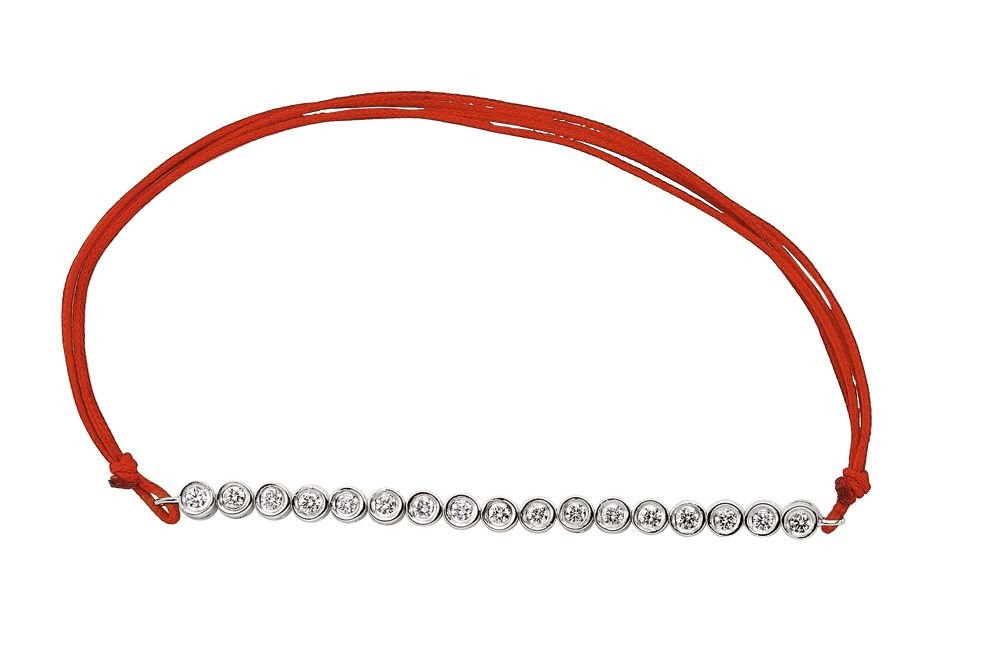 Beelo Gold 18K Beyaz Altın Pırlanta İpli Suyolu Bileklik BGAB0052BK-001